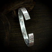 Men's Talisman Panel Cuff in Sterling Silver – inside band detail