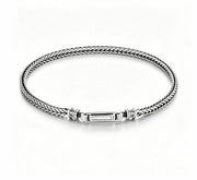 Men's Column Clasp Bracelet in 925 Sterling Silver – front view