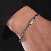 Men's Column Clasp Bracelet in 925 Sterling Silver – original detail