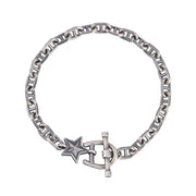 Men's Star Toggle Bracelet in 925 Sterling Silver – front view