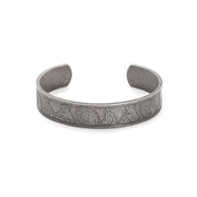 Men's Portrait Panel Cuff in silver-tone Steel – front view