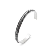 Men's Meander Rail Cuff in silver-tone Steel – front view