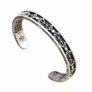 Men's Vajra Channel Sterling Silver Cuff in Sterling Silver – front view