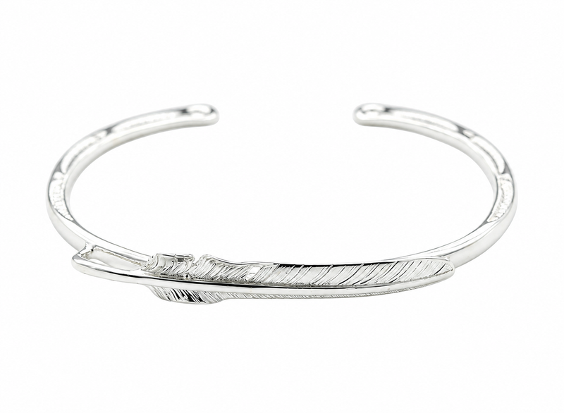 Men's Quill Line Cuff in Sterling Silver – front view
