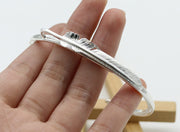 Men's Quill Line Cuff in Sterling Silver – original detail of the feather and band