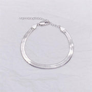 Men's Fine Herringbone Sterling Silver Bracelet in Silver-Tone Sterling Silver – original herringbone links, lobster clasp and extender detail