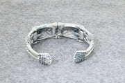 Men's Twin Skeleton Cuff in Sterling Silver – original skeleton hand tips and bone band detail