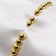 Men's Gold Globe Bead Bracelet in Gold Plated 925 Sterling Silver – original product detail