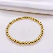 Men's Gold Globe Bead Bracelet in Gold Plated 925 Sterling Silver – original product detail