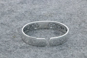 Men's Sun Scroll Cuff Bracelet in Sterling Silver with Gold-Tone Sunburst – original open cuff reverse view