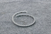 Men's Segmented Serpent Cuff Bracelet in Sterling Silver – original engraved detail