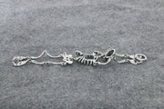 Men's Rib Cage Skeleton Bracelet in Sterling Silver – original reverse and clasp detail