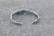 Men's Thorn Leaf Sterling Silver Cuff in 925 Sterling Silver – original interior and open ends