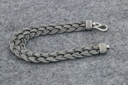 Men's Cable Plait Bracelet in Sterling Silver – original fine-chain braid and hook detail