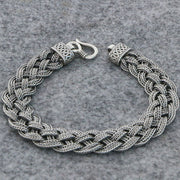 Men's Cable Plait Bracelet in Sterling Silver – original open circle view