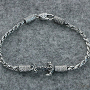Men's Anchor Twist Bracelet in Sterling Silver – original detail of the chain and clasp
