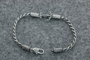 Men's Anchor Twist Bracelet in Sterling Silver – chain angle detail