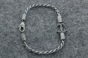 Men's Anchor Twist Bracelet in Sterling Silver – chain angle detail