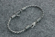 Men's Anchor Twist Bracelet in Sterling Silver – chain angle detail