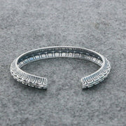Men's U-Rib Cuff Bracelet in Sterling Silver – original inner and reverse view