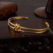 Men's Double Knot Cuff in Gold-Tone Plated Steel – original detail