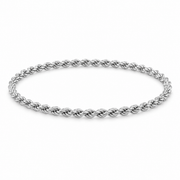 Men's Spiral Rope Bracelet in 925 Sterling Silver – front view