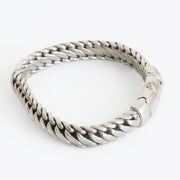 Men's Palm Weave Bracelet in Sterling Silver – original alternate view