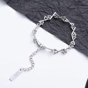 Men's Angular Spine Bracelet in 925 Sterling Silver – original detail