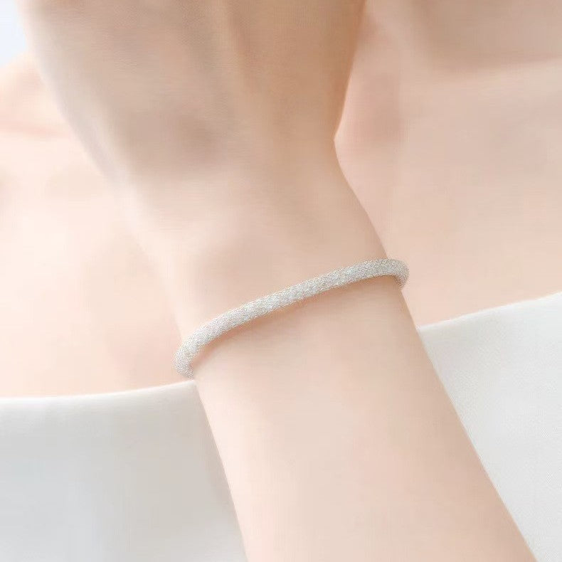 Men's Fine Mesh Ribbon Bracelet in 925 Sterling Silver – original detail