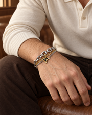 Molten Cross Layer Bracelet — alternative styling