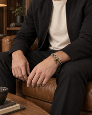 Molten Cross Layer Bracelet — contextual scene