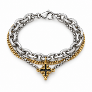 Molten Cross Layer Bracelet — product view