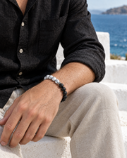 Monochrome Stone Bead Bracelet — alternative styling
