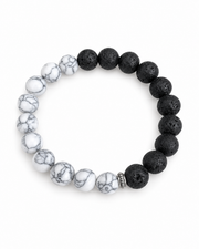 Monochrome Stone Bead Bracelet — product view
