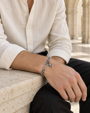 Open Cross Curb Bracelet — alternative styling