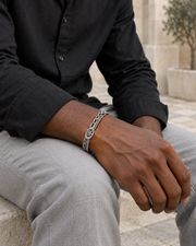 Oval Emblem Layer Bracelet — styling look one