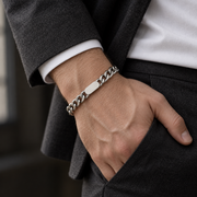 Oval ID Curb Bracelet — tailored styling