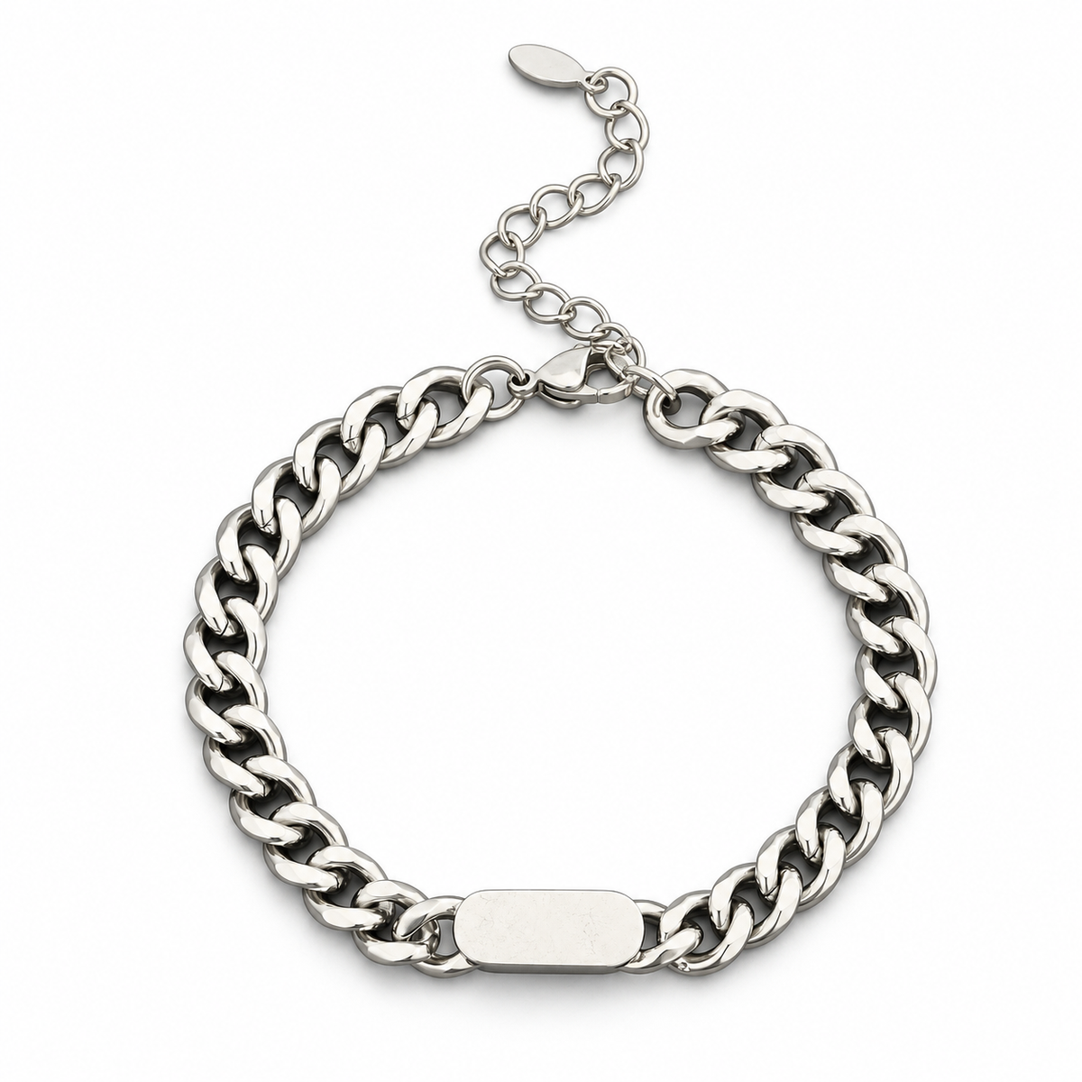 Oval ID Curb Bracelet — product view