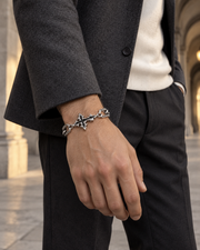Pointed Cross Chain Bracelet — styling look one