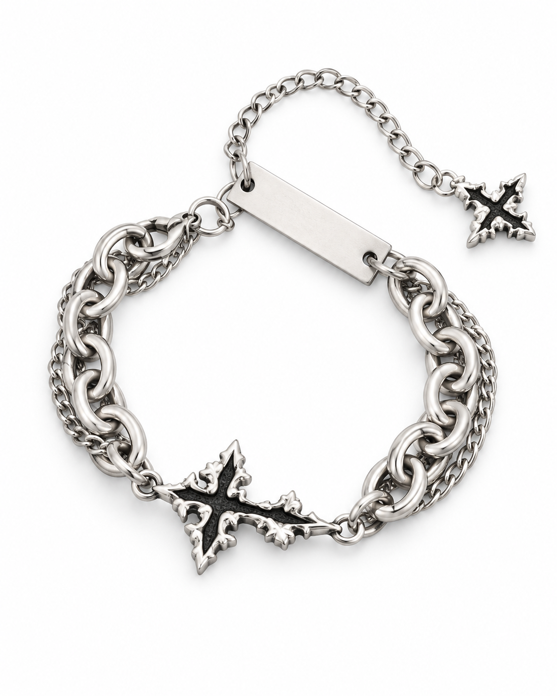 Pointed Cross Chain Bracelet — product view