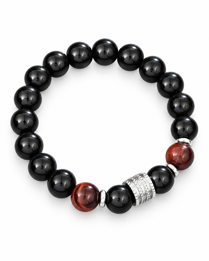 Red Accent Bead Bracelet — product view