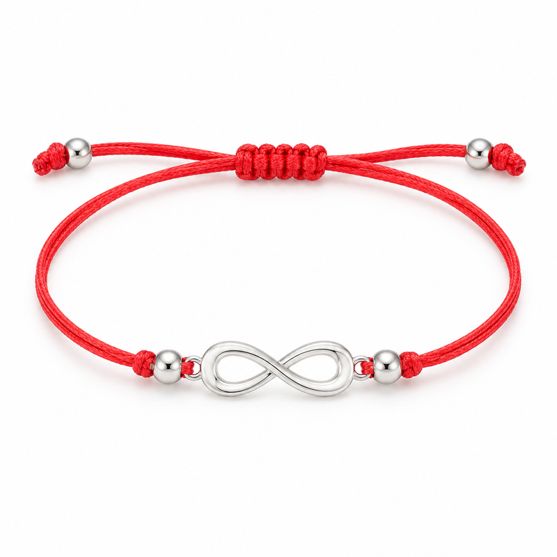 Red Infinity Cord Bracelet — product view