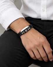 Scroll Panel Layer Bracelet — styling look one