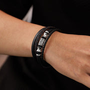Scrollwork Layer Bracelet — original wearing photograph