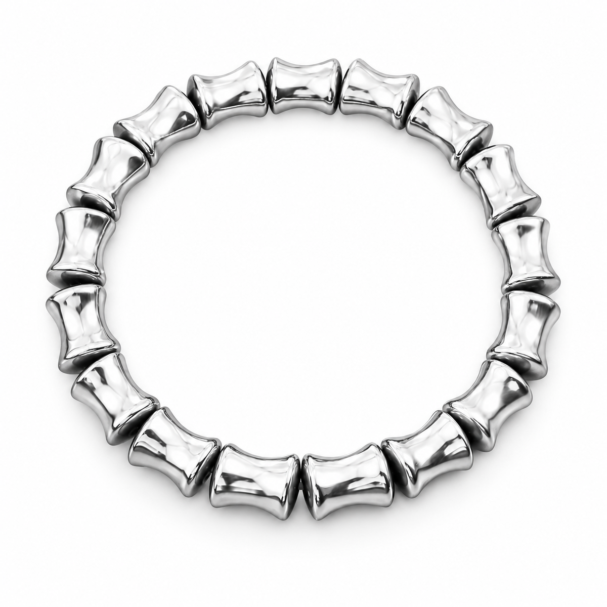 Sculpted Tube Bead Bracelet — product view