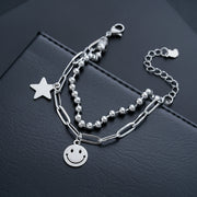 Smile Star Double Chain Bracelet — product details