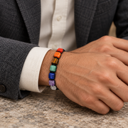 Spectrum Cord Bracelet — natural wrist fit