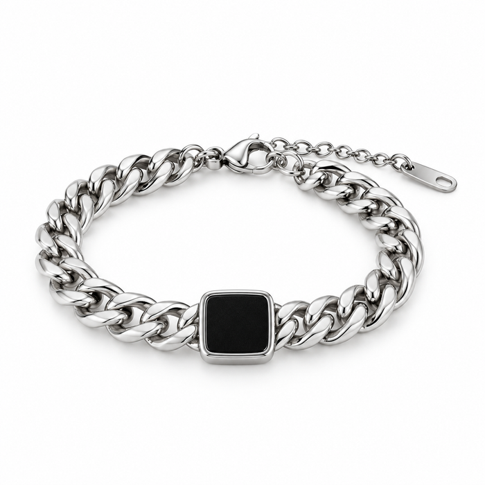 Square Detail Link Bracelet — product view