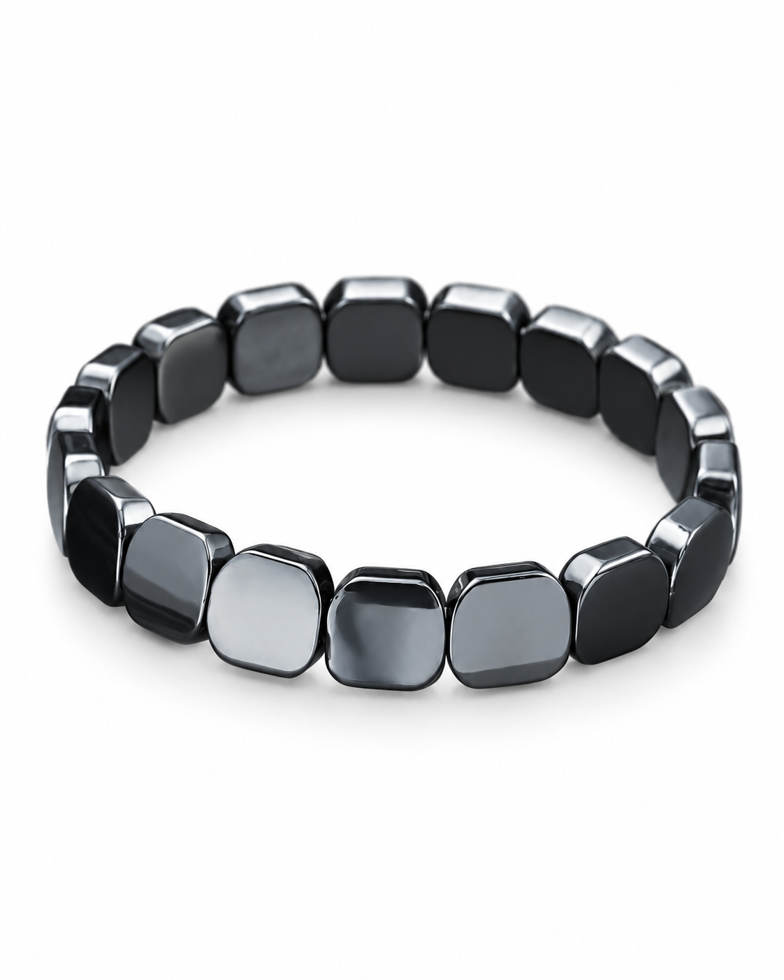 Square Hematite Bead Bracelet — product view