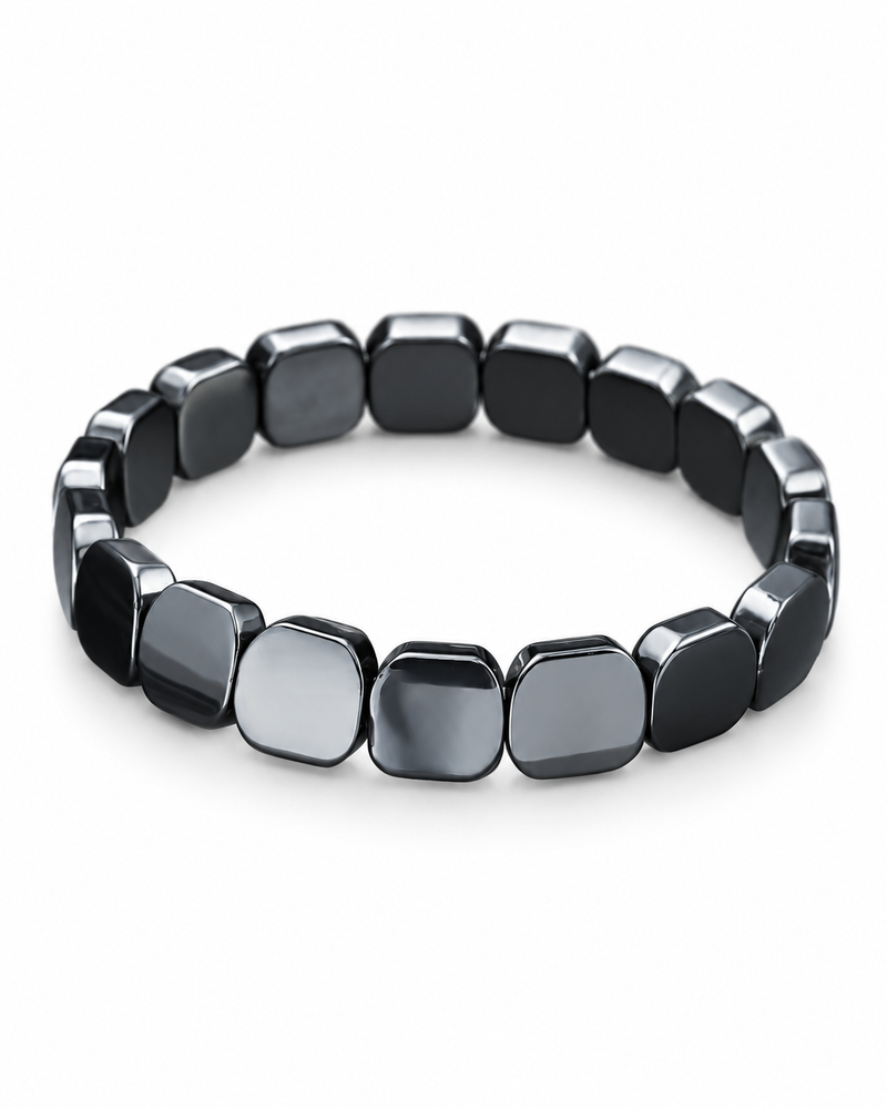 Square Hematite Bead Bracelet — product view